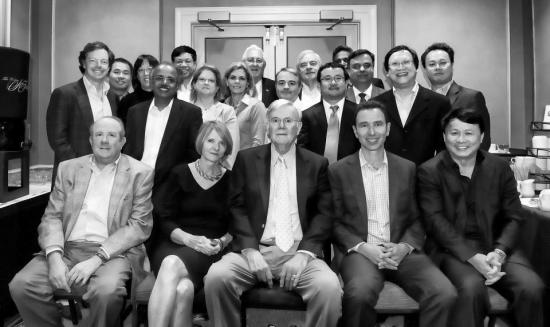 Pat McGovern pictured in the front row center with the IDG team